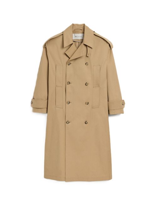 Trench coat in cotone beige Ami Paris | UCO934.CO0132A184 MASTICBEIGE